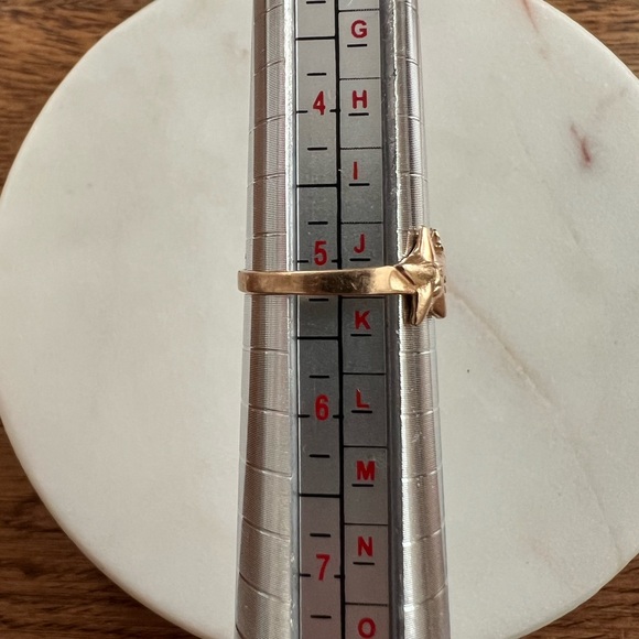 14K Gold Star Sun Moon Ring - Picture 6 of 7